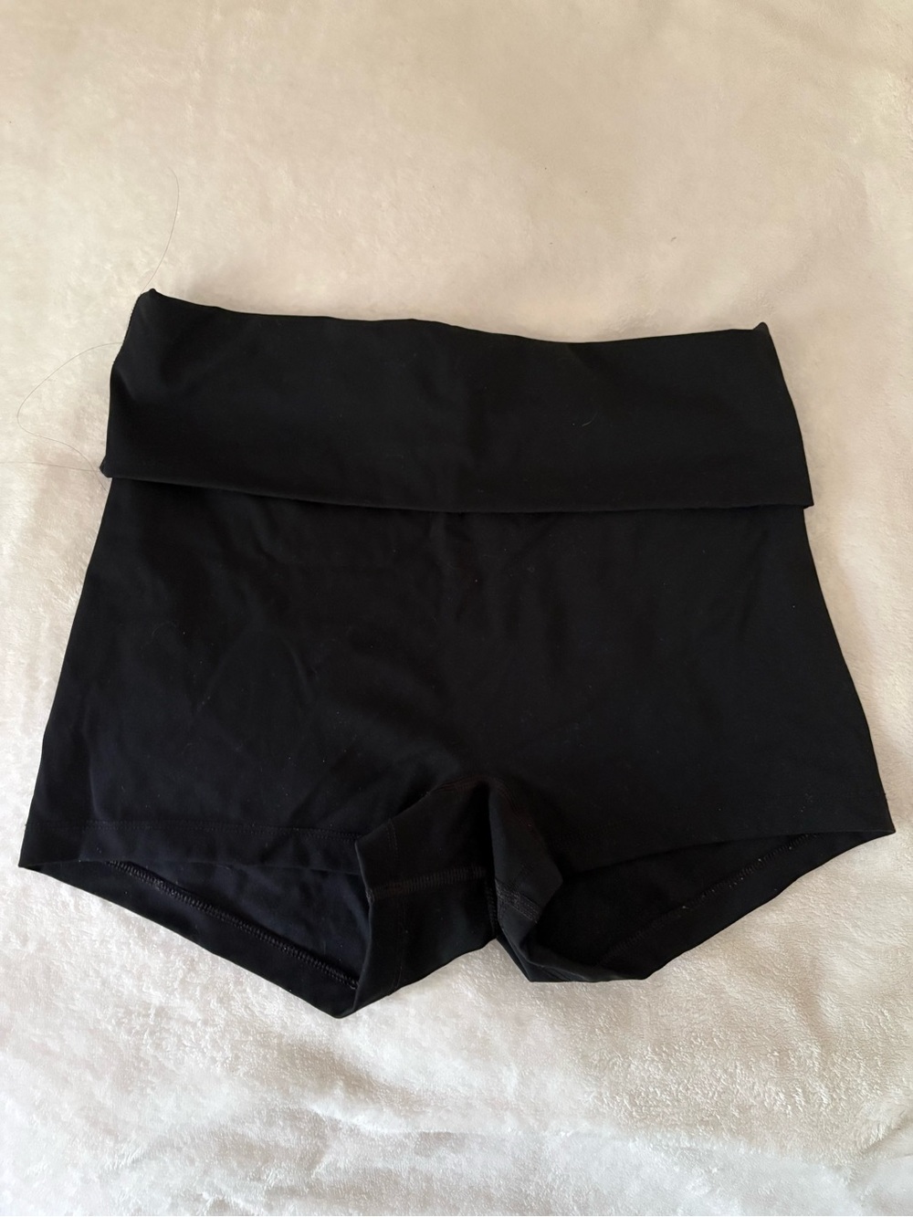 Garage Black Foldover Active Shorts